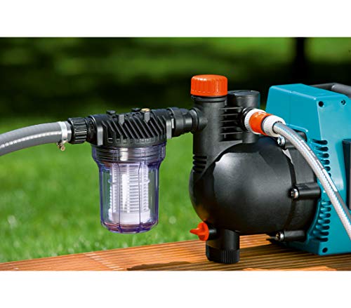 Gardena Pumpen-Vorfilter für Wasserdurchfluss bis 6000 l/h: Effektiver Filter für Gartenpumpen und Hauswasserautomaten, mit Filtereinsatz (1730-20) - 3