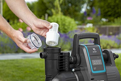 Gardena smart Pressure Pump: Hauswasserautomat via App / Tablet steuerbar, Fördermenge 5000 l/h, wartungsfrei, integrierter Vorfilter, 8 m max. Ansaughöhe, Trockenlaufsicherung (19080-20) - 2