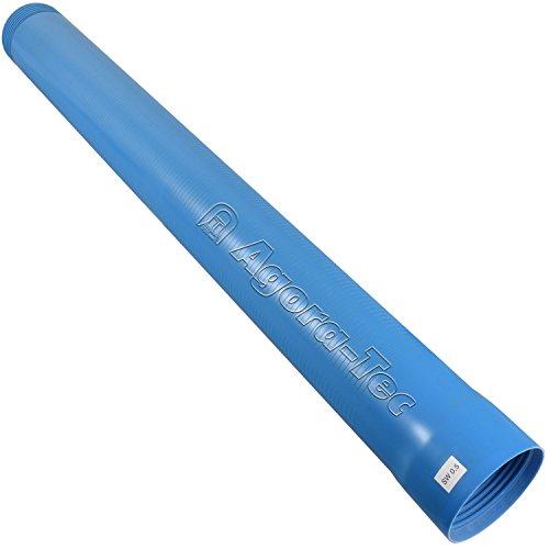 Agora-Tec Brunnenrohr (Filterrohr) 4 Zoll DN 100 blau 1 Meter (Schlitzweite: 0,5mm) für den BAU eines Tiefbrunnen