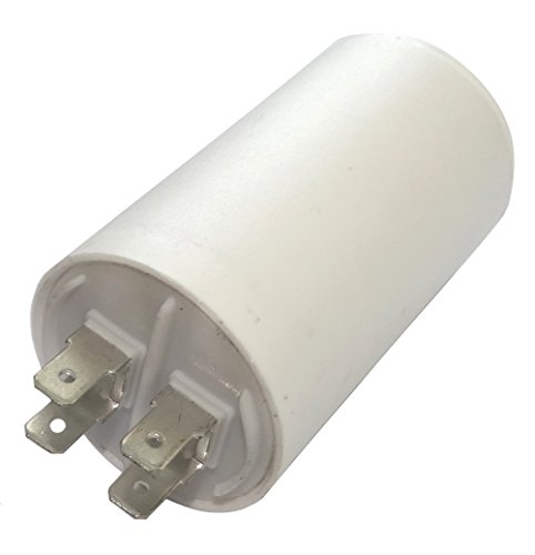 AERZETIX - C18632 - Betriebskondensator - für Motor - 20µF 450V - Ø40/70mm - mit 4 Flachsteckanschlüsse - Kunststoffkörper - Zylindrischer - Weiß