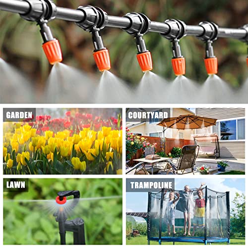 JOTOL 300+pcs Bewässerungssystem Garten BewässerungsSystem mit Verstellbaren Düsen Wasser Sparendes Automatisches Bewässerungsset,Micro Drip Bewässerung Kit für Garten Gewächshaus Terrasse Rasen - 2