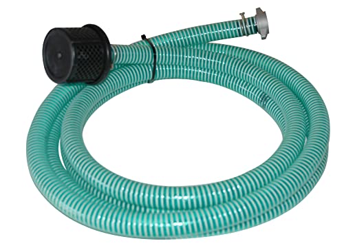 Wasserpumpe Garten: YERD BW QDZ25-30 Gartenpumpe Benzin, selbstansaugend, 1,6PS, 4-Takt OHV-Motor, 8000 Ltr/Std., 5m Ansaugschlauch, 20m Gartenschlauch, 1