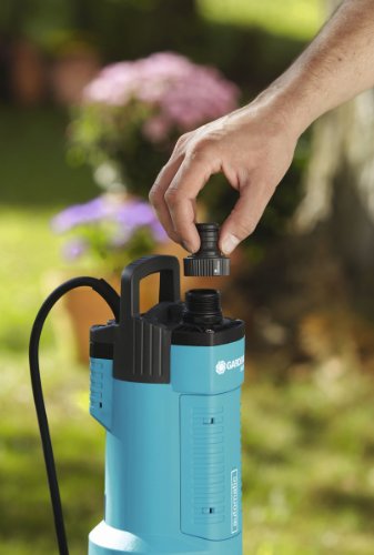 Gardena Comfort Tauch-Druckpumpe 6000/5 automatic: Tauchpumpe mit 6.000 l/h Fördermenge, 1.050 W Motor, bis 12 m Eintauchtiefe, Schutz vor Trockenlauf, inkl. 15 m Befestigungsseil (1476-20) - 3