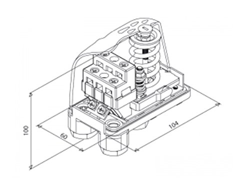 Mechanischer Druckschalter PM/5 Hauswasserwerk Pumpe Strömungswächter - 3