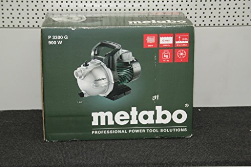 Metabo Gartenpumpe P 3300 G (600963000) Karton, Nennaufnahmeleistung: 900 W, Max. Fördermenge: 3300 l/h, Max. Förderhöhe: 45 m - 6